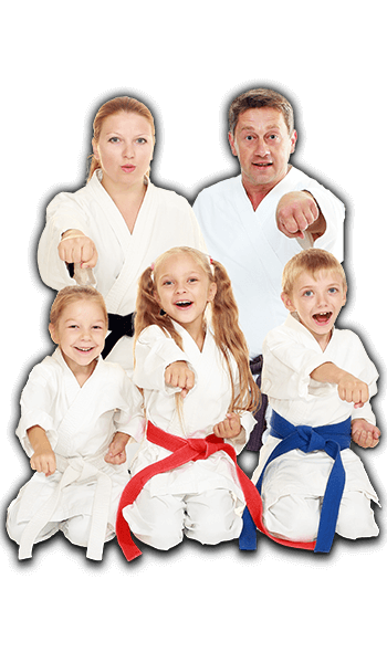 Martial Arts Lessons for Families in Rockwall TX - Sitting Group Family Banner